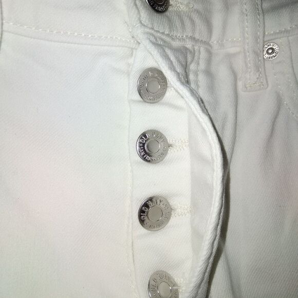 Old Navy Sky-Hi Straight White Button Fly 32x27 - Picture 8 of 8